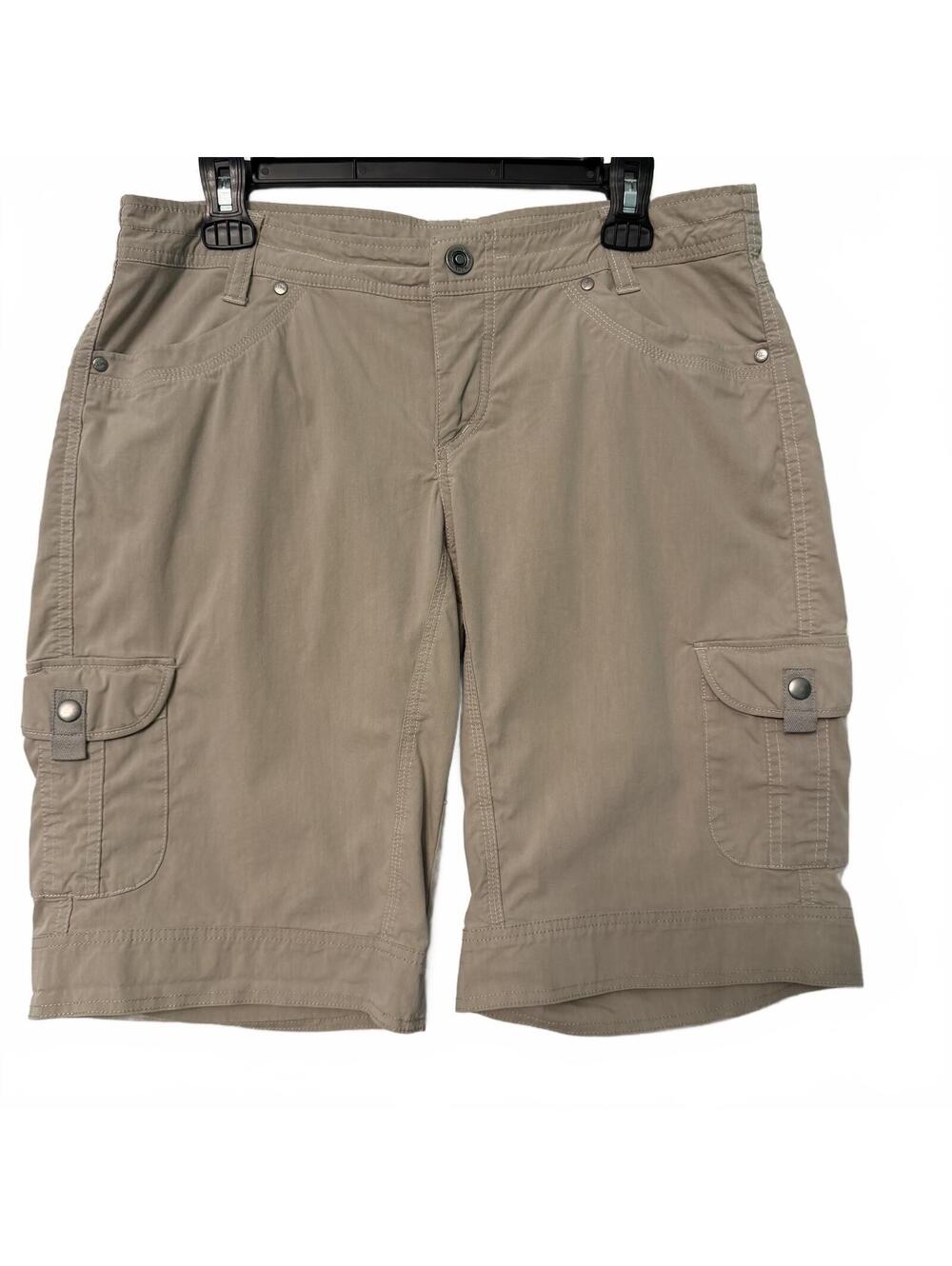 Kuhl Splash 11" Womens Sz 12 Cargo Shorts Khaki Tan Hiking Outdoor Gorp
